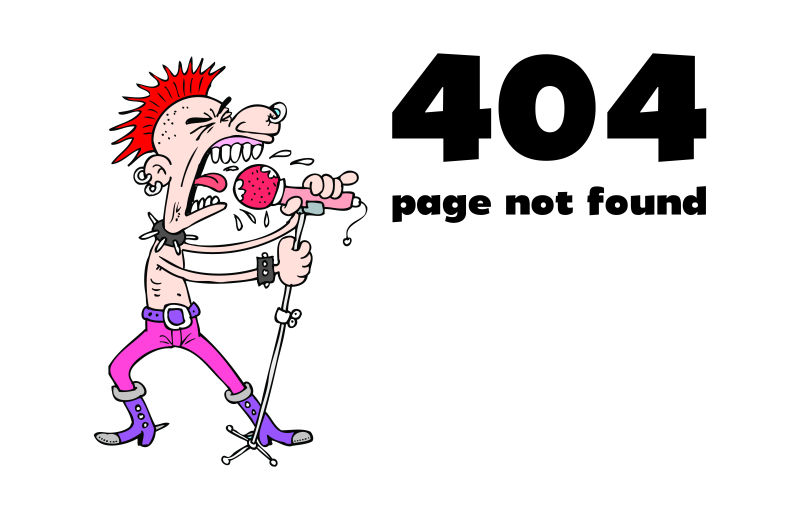创意矢量现代页面404概念的创意插图设计