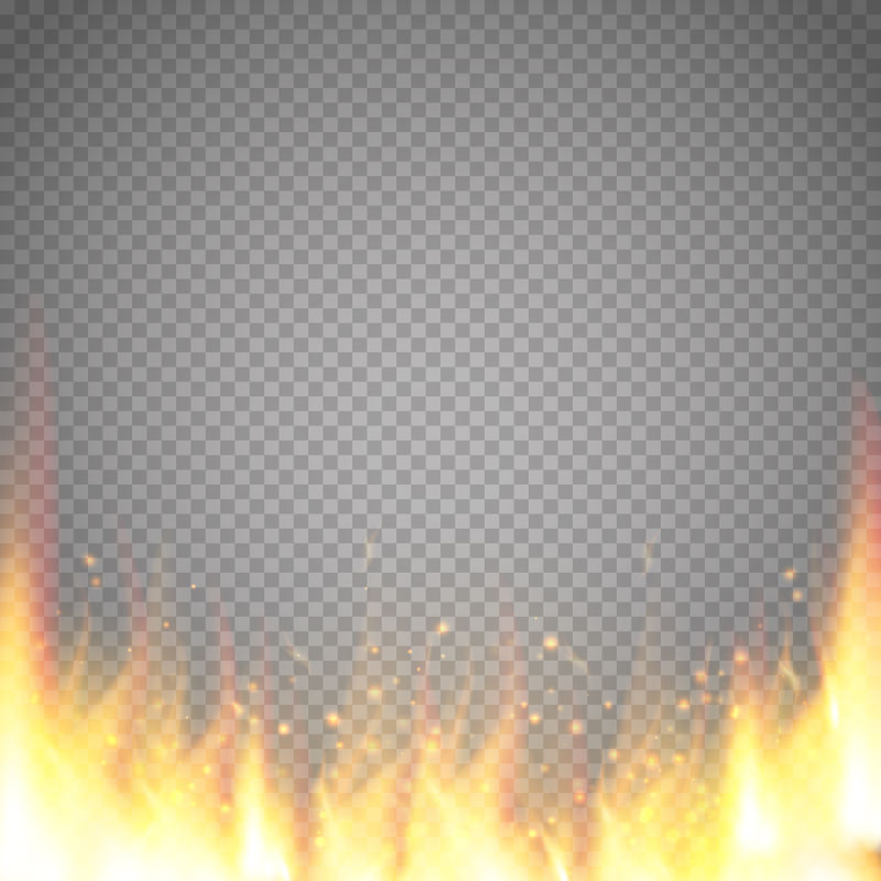 抽象矢量现代燃烧的火焰设计插图
