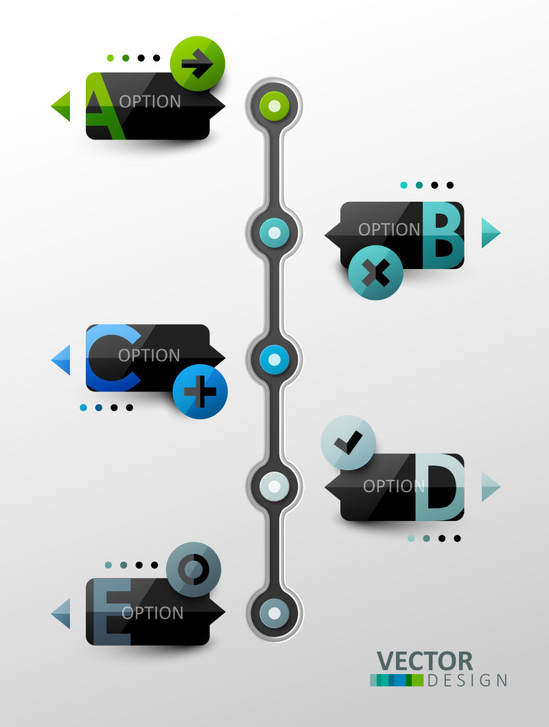时间线信息图-矢量模板