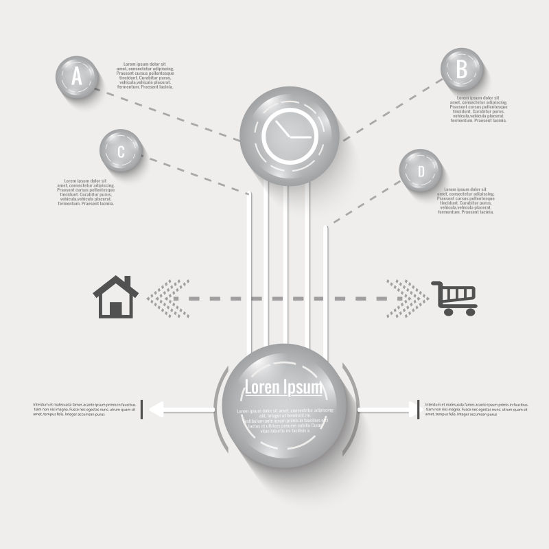 抽象矢量现代极简商业信息图表设计