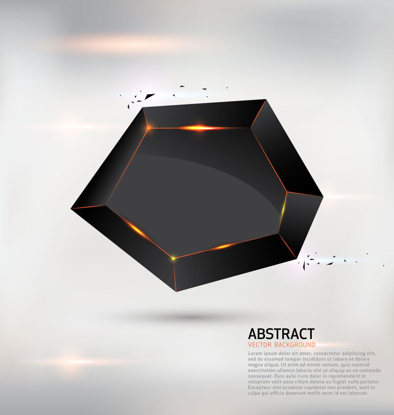 抽象矢量现代黑色几何图形元素的信息图表设计