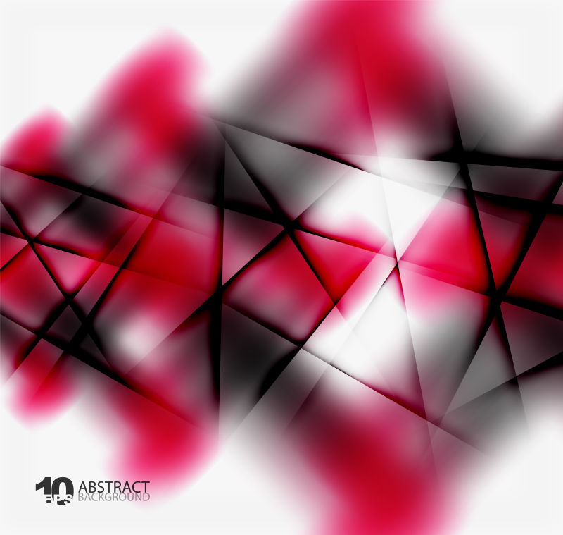 矢量创意现代红黑色几何纸张背景设计