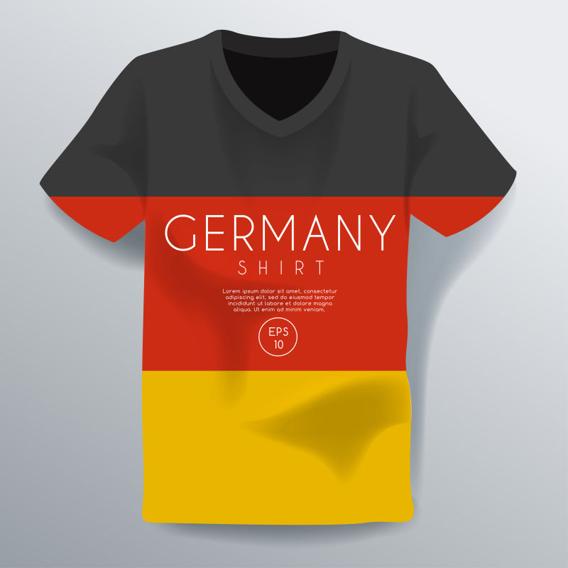 创意矢量德国主题T恤设计