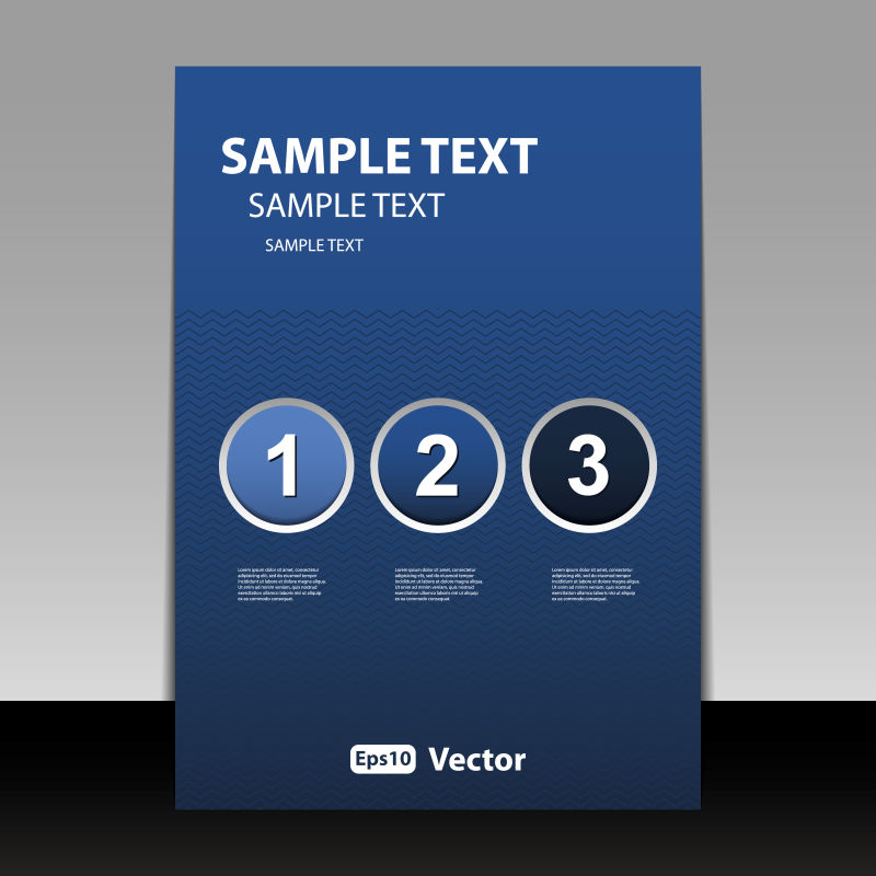 矢量抽象现代蓝色经典宣传单创意设计