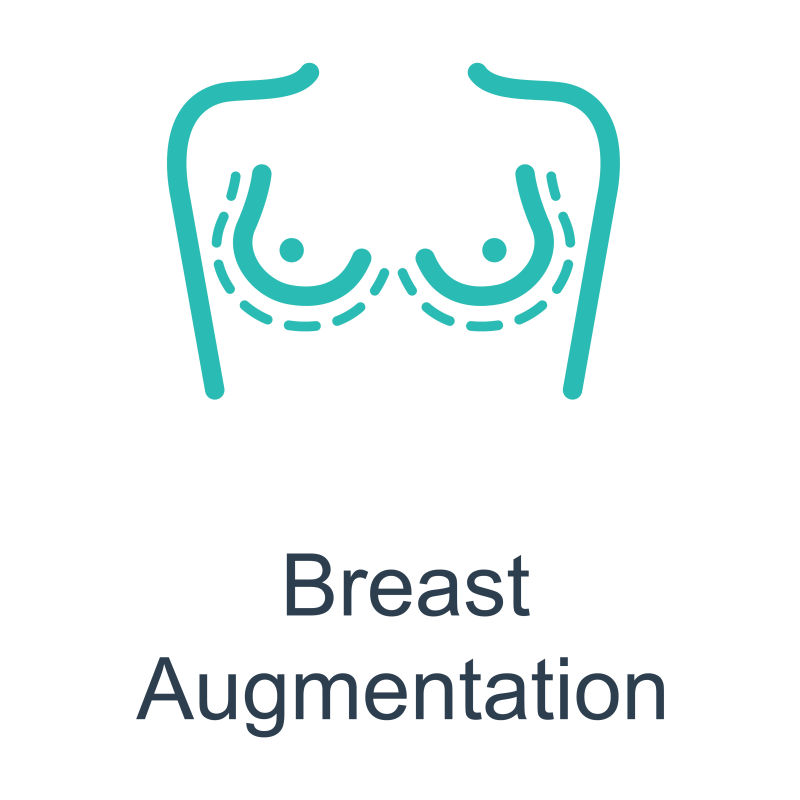 抽象矢量现代隆胸手术图标设计