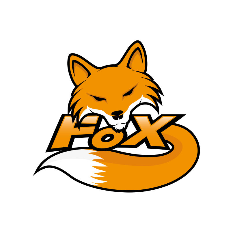 创意矢量可爱狐狸标志设计