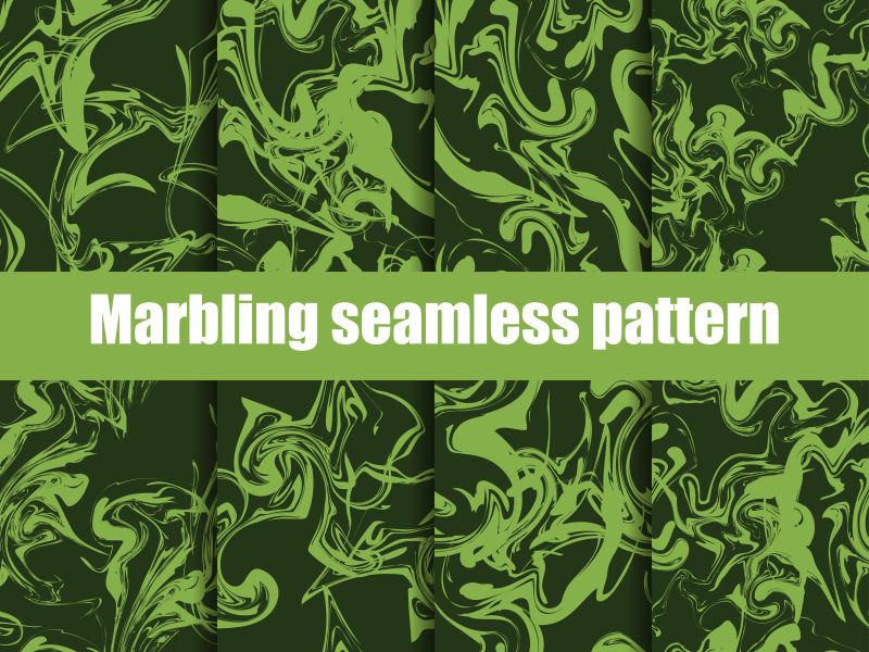 抽象矢量现代绿色大理石纹理无缝背景设计