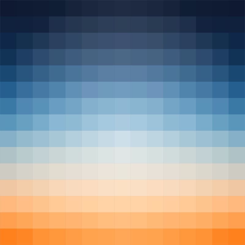 基于单色象素平方的橙色和蓝色阴影的矢量梯度背景