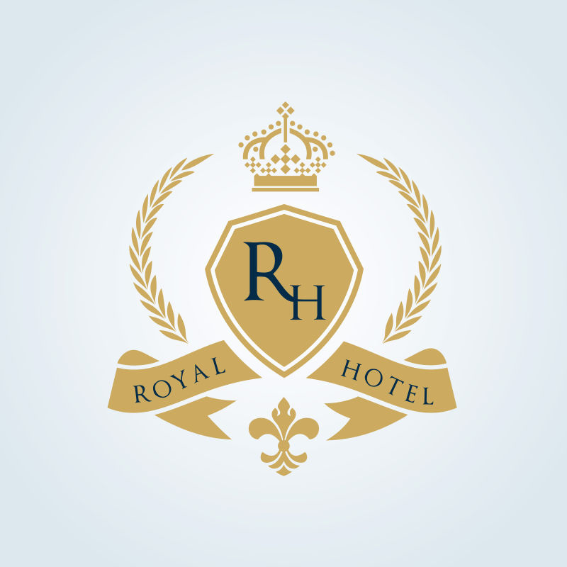 皇家酒店豪华徽章标志模板