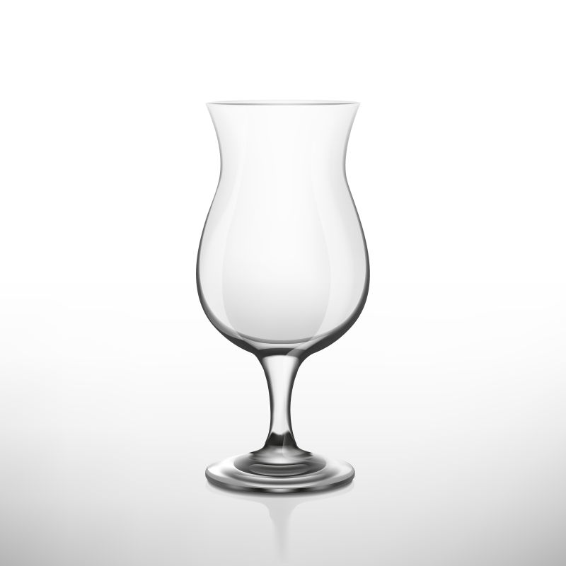 抽象矢量现代透明玻璃杯
