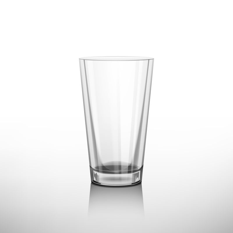 抽象矢量透明玻璃杯子设计