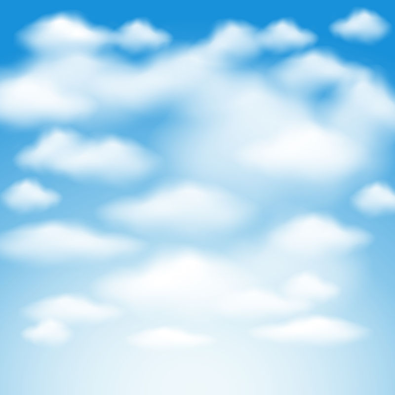 创意矢量现代蓝天中的白云设计