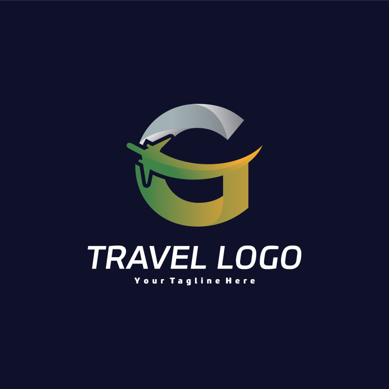创意矢量字母g的旅游标志