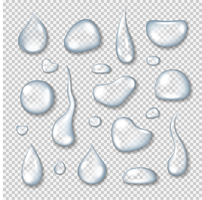 矢量抽象现代流动的水滴设计插图