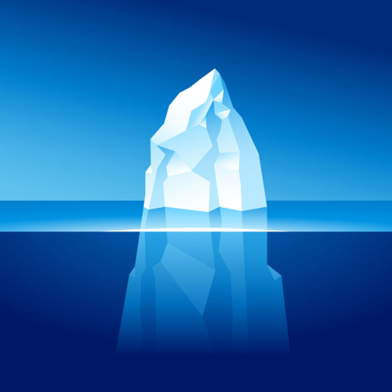 抽象矢量海上漂浮的冰山插图设计