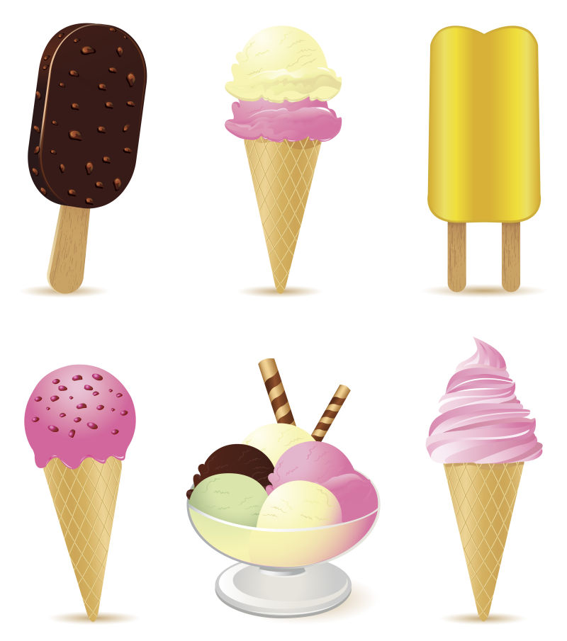 冰淇淋图标-矢量