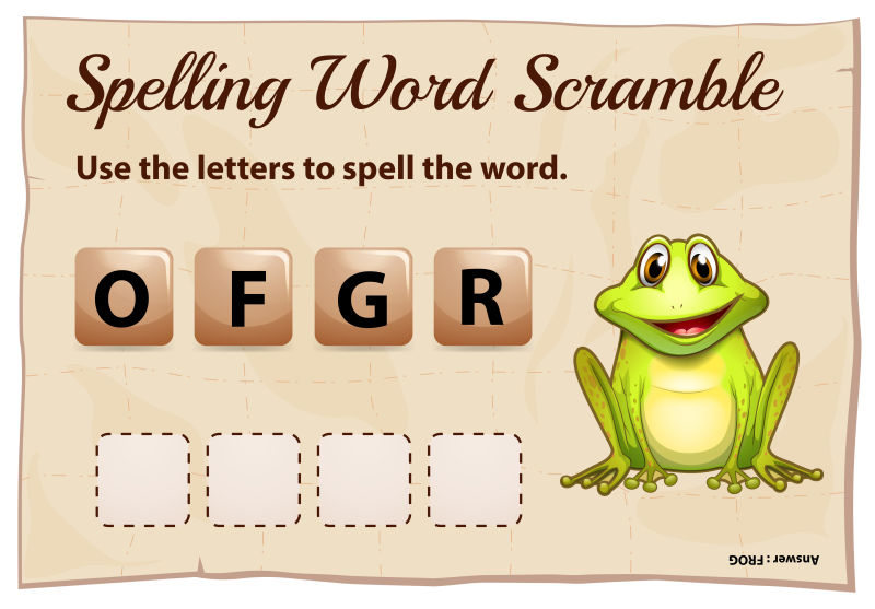 拼写单词拼写单词frog