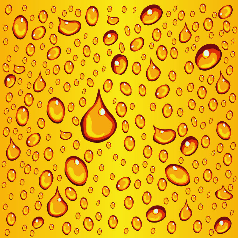 抽象矢量现代黄色水滴设计背景