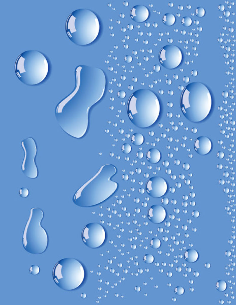抽象矢量现代流动的水滴设计插图
