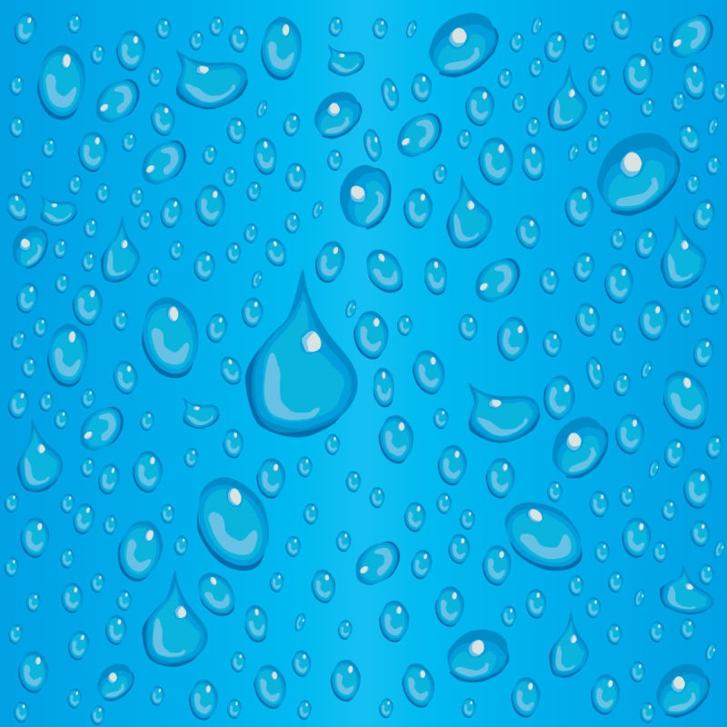 抽象矢量现代蓝色水滴装饰背景