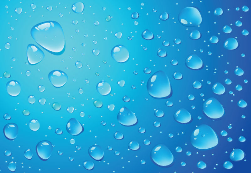 抽象矢量水滴元素蓝色背景设计