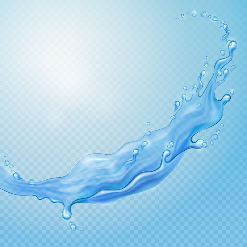 抽象矢量现代蓝色水波纹设计插图