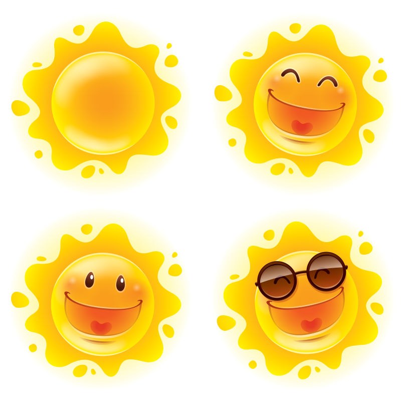 夏日阳光系列-适合夏季设计的各种太阳特征