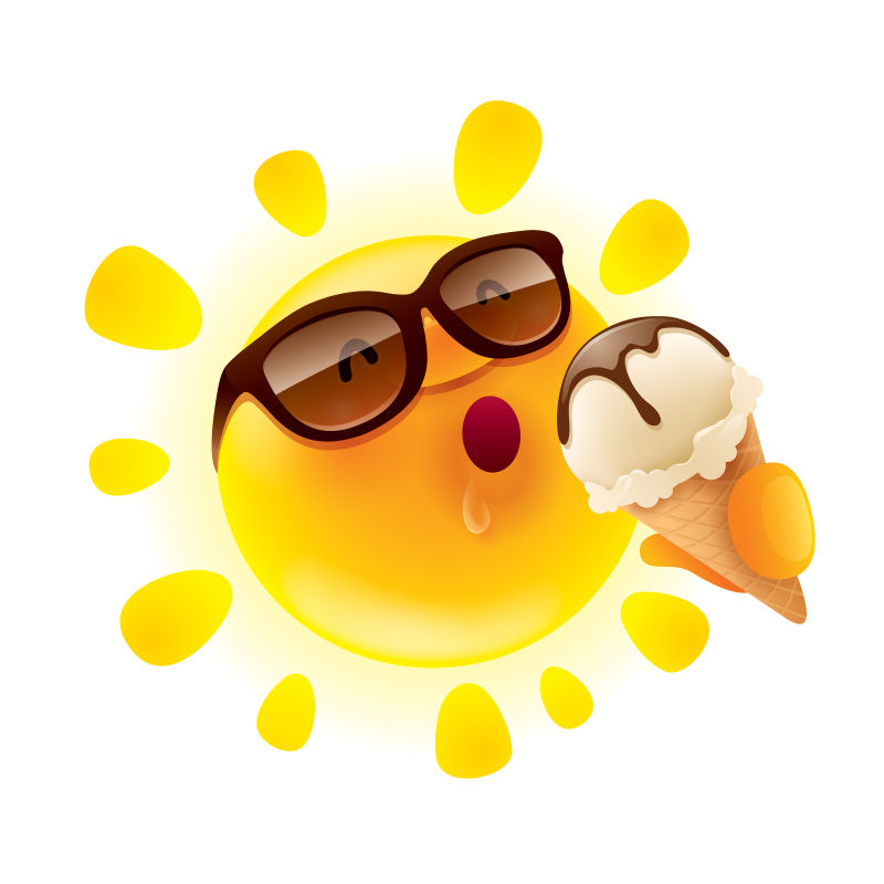 盛放冰淇淋的夏日阳光
