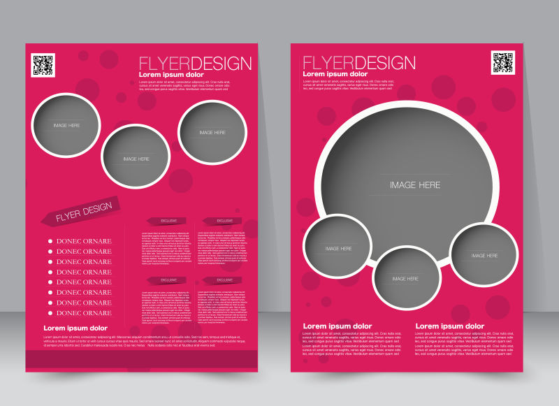 传单模板商业手册可编辑的A4海报设计教育介绍网站杂志封面粉红色