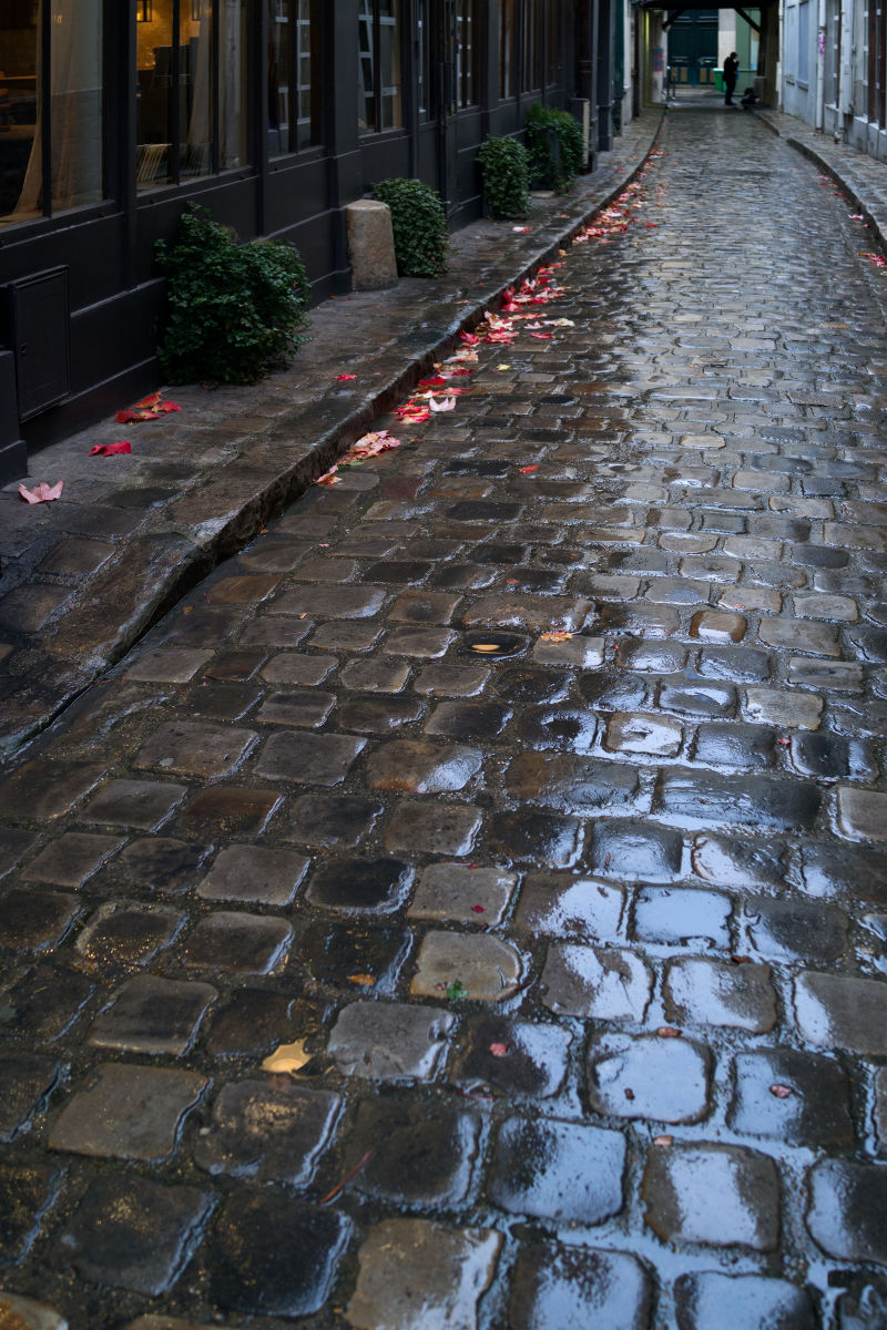 雨中巴黎街