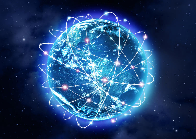 全球网络互联网概念-这张图片的元素由美国宇航局提供