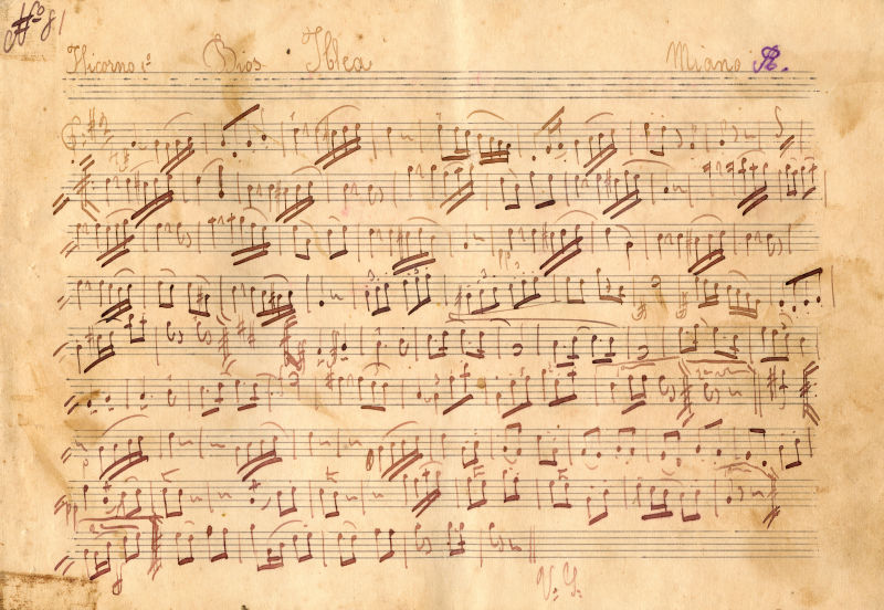 古董音乐单纹理-古董纸纹理背景