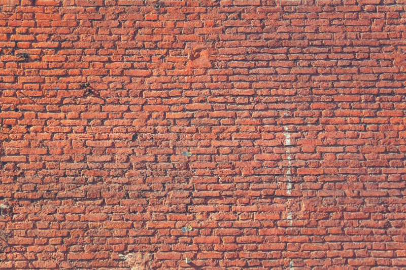 红砖墙面纹理混凝土砌块墙背景