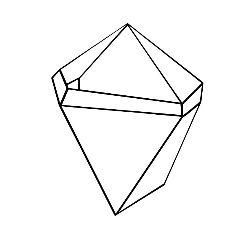 几何形式-独立的插图元素-几何石英多边形水晶石马赛克形状紫水晶宝石