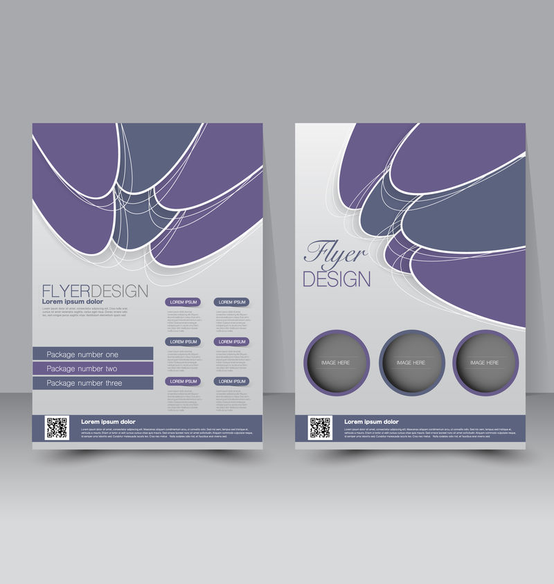飞片模板商业手册编辑A4海报设计教育演示网站杂志封面紫色
