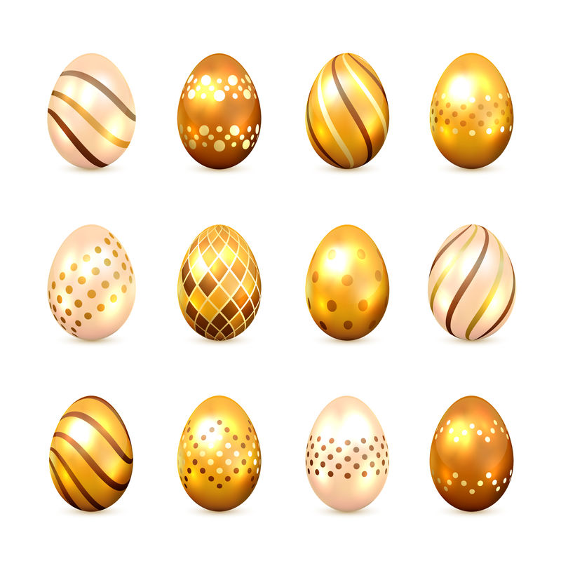 一套金复活节彩蛋