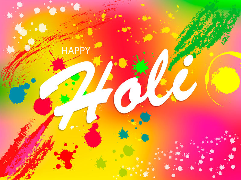 印度欢乐节的彩色背景插图