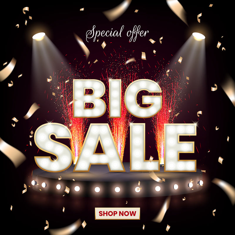 特别Offer big sale banner template vector design