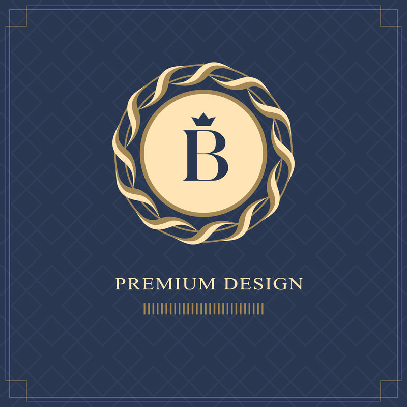 纺织界的标志会标设计元素优美的模板简单的标志设计字母B的版税名片精品店酒店纹章网页设计珠宝矢量图解