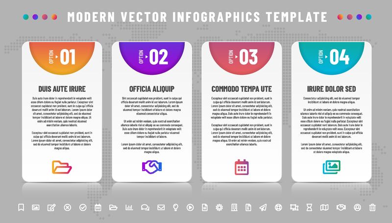 四个选项信息图形模板