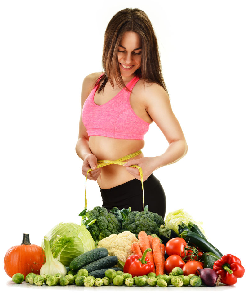 以生有机蔬菜和水果为基础的均衡饮食