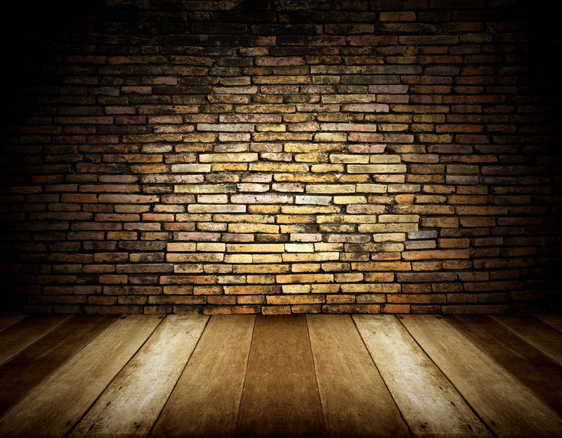 木地板砖墙背景