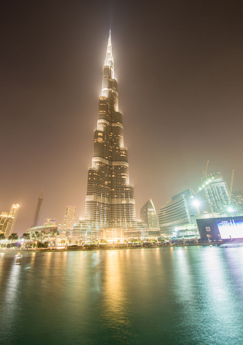 迪拜-2015年1月9日：迪拜阿联酋的Burj Khalifa大楼1月9日哈利法摩天大楼是世界上最高的