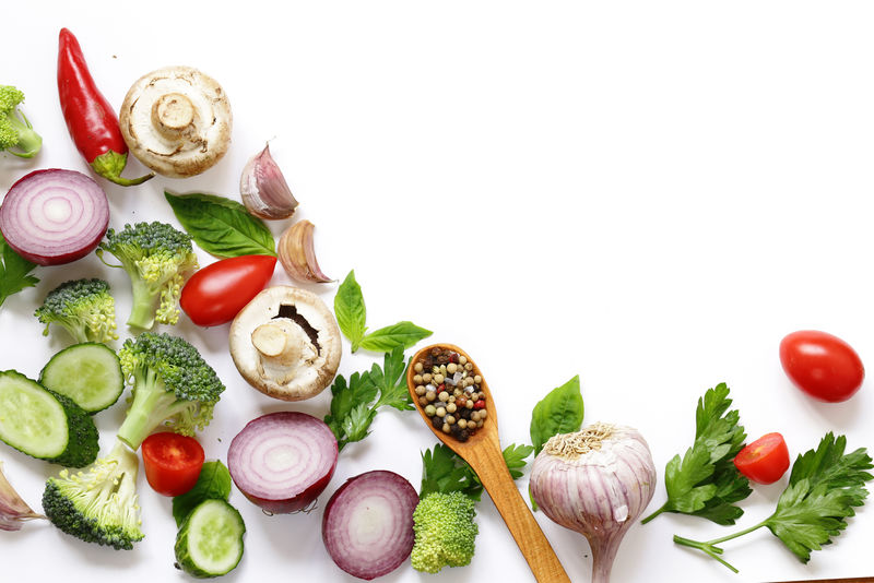 饮食背景健康饮食健康饮食蔬菜和草药