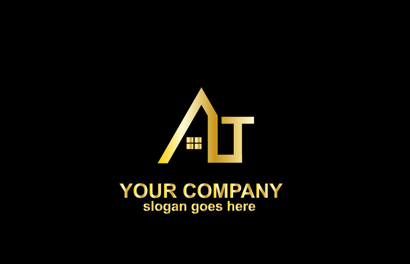 矢量金色字母logo