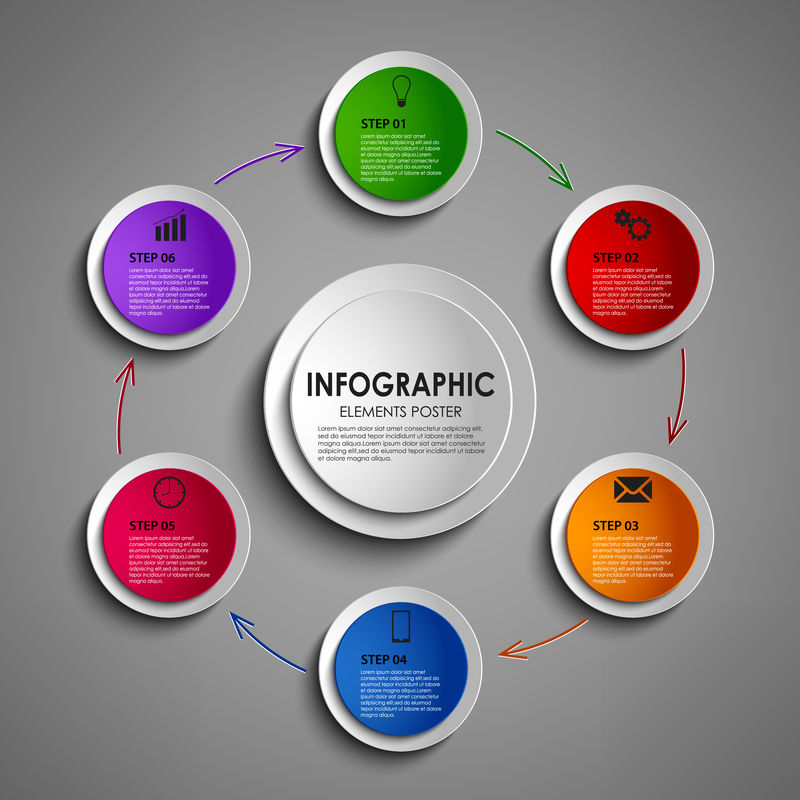 信息图形圆形设计元素模板