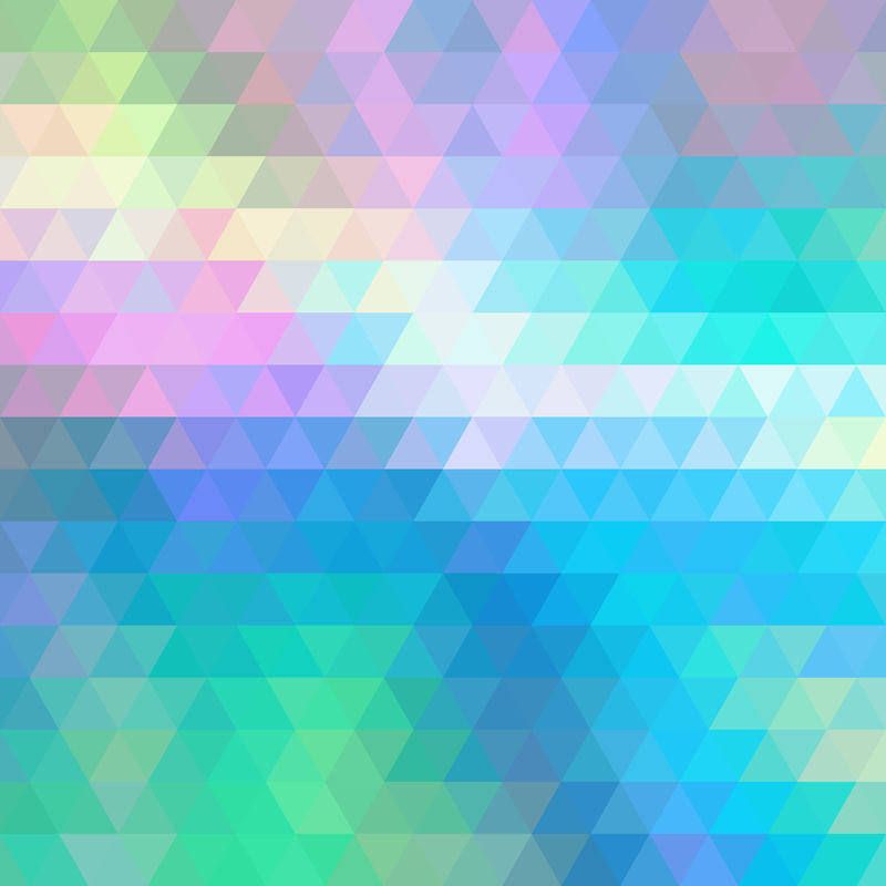 由明亮的三角形元素组成的抽象几何多色背景-矢量图