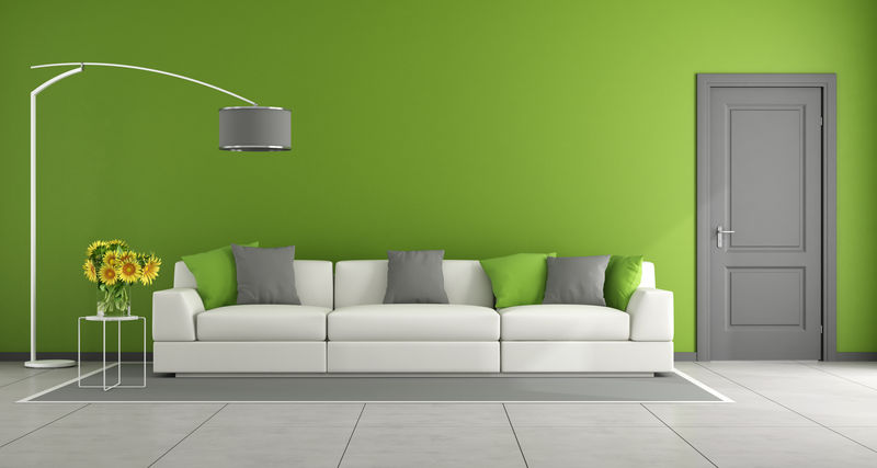 绿色现代客厅
