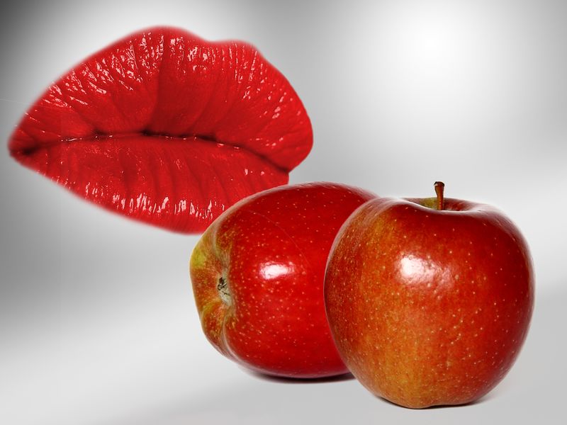 苹果嘴唇