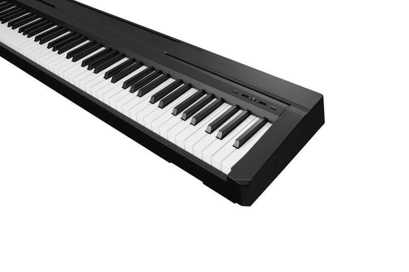 在白色背景黑色合成器的MIDI键盘-synth钥匙贴近-3D渲染